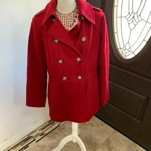 Michael kors dark red coat size large